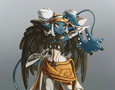 Dofus Blue Dragon Closeup - Wings Portrait Wallpaper