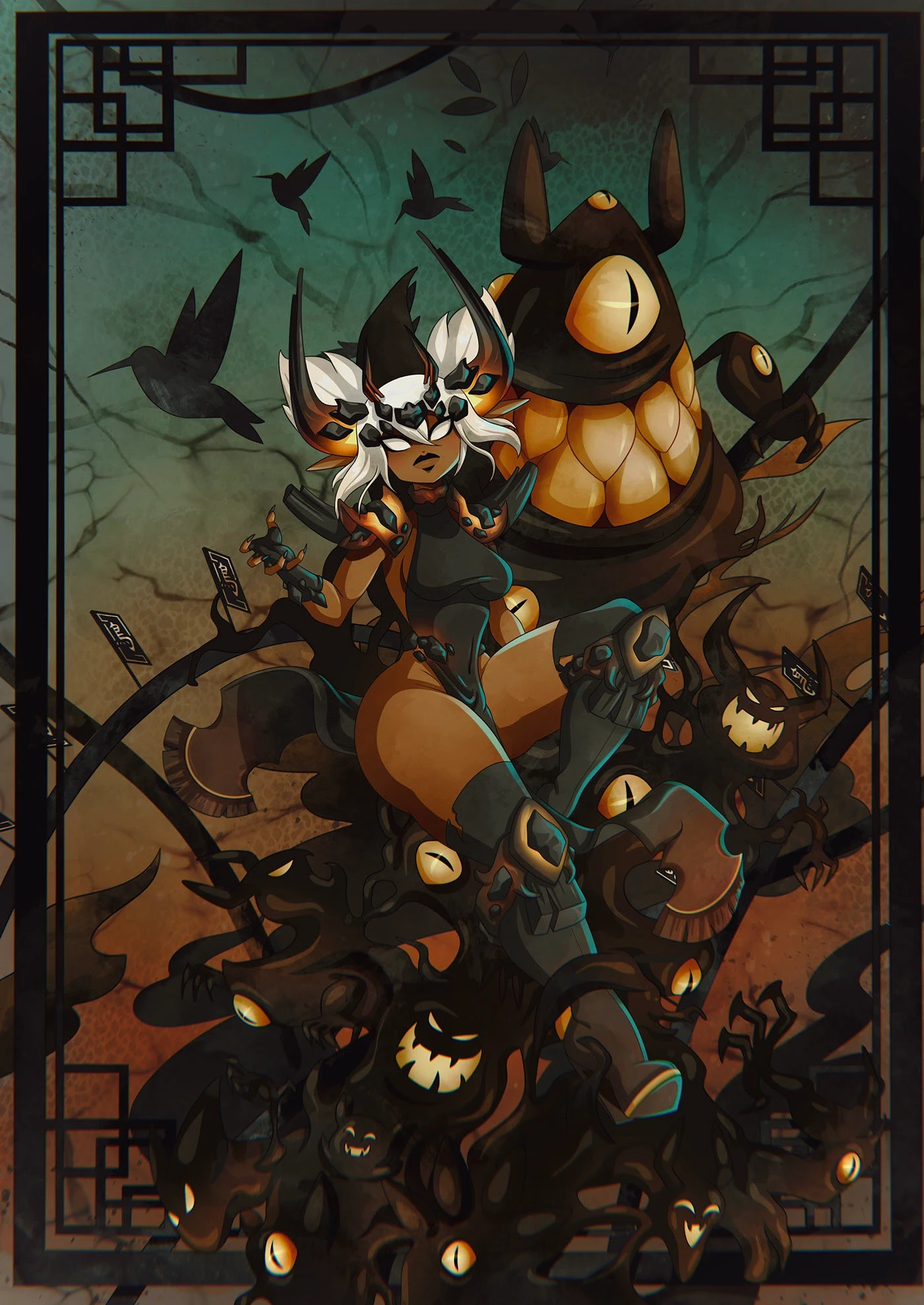 Dofus Dark Summoner Orange - Creature Master Wallpaper