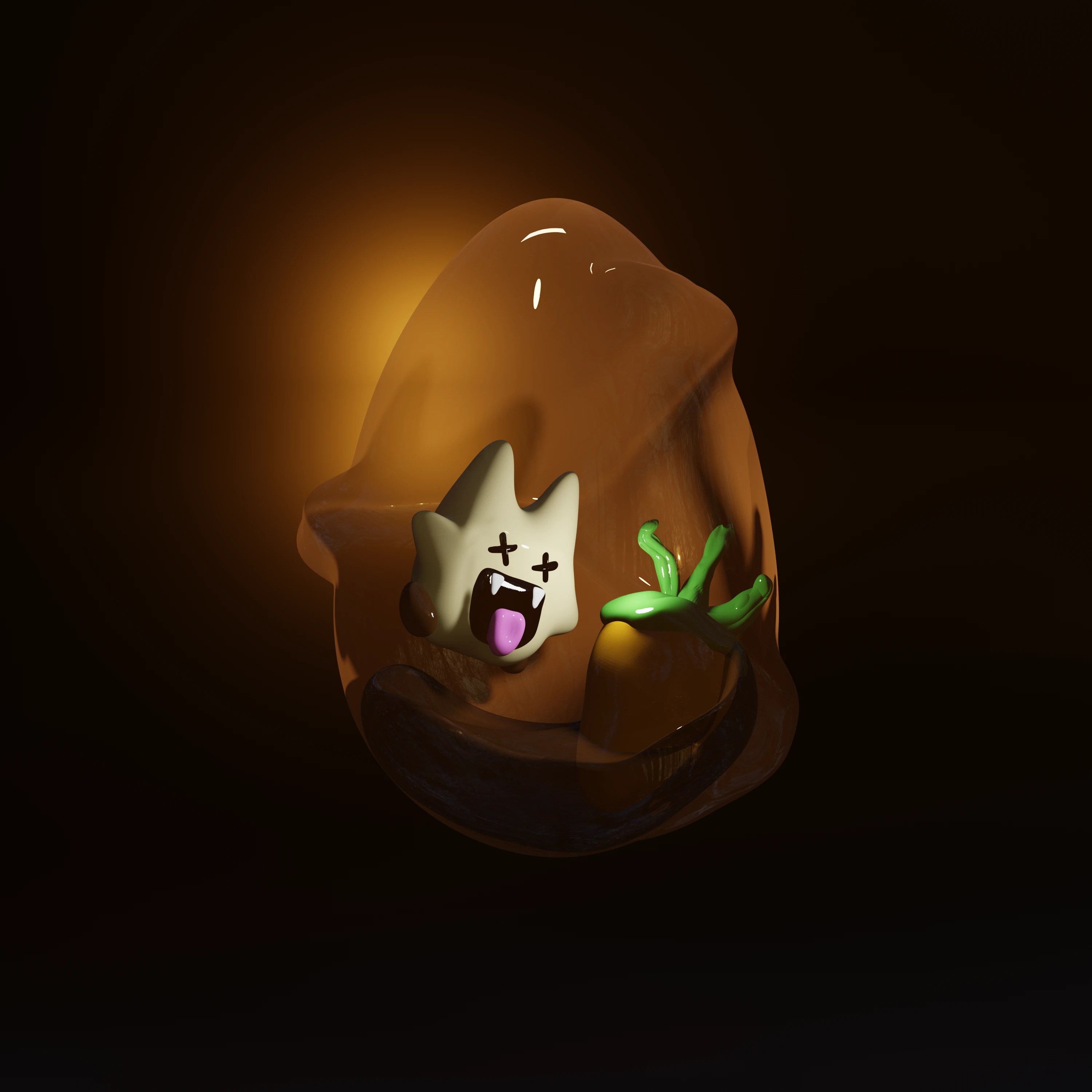 Dofus Shadow Spooky Dragon Egg - Dark Spirit Wallpaper