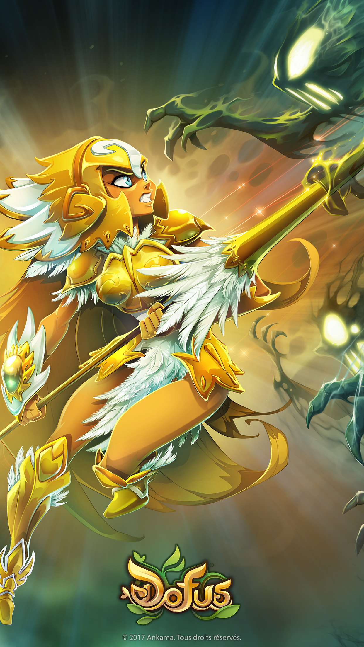 Iop Dofus Dragon Portrait - Warrior Hero Wallpaper