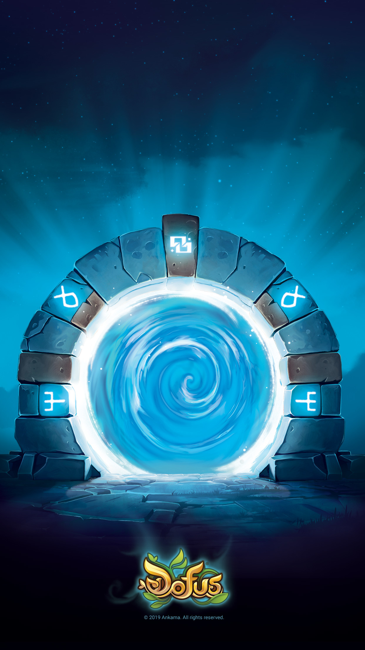 Zaap Portal Dofus Blue - Teleport Gateway Wallpaper